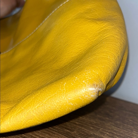 Dooney & Bourke Yellow Leather Tote Bag - Picture 4 of 13